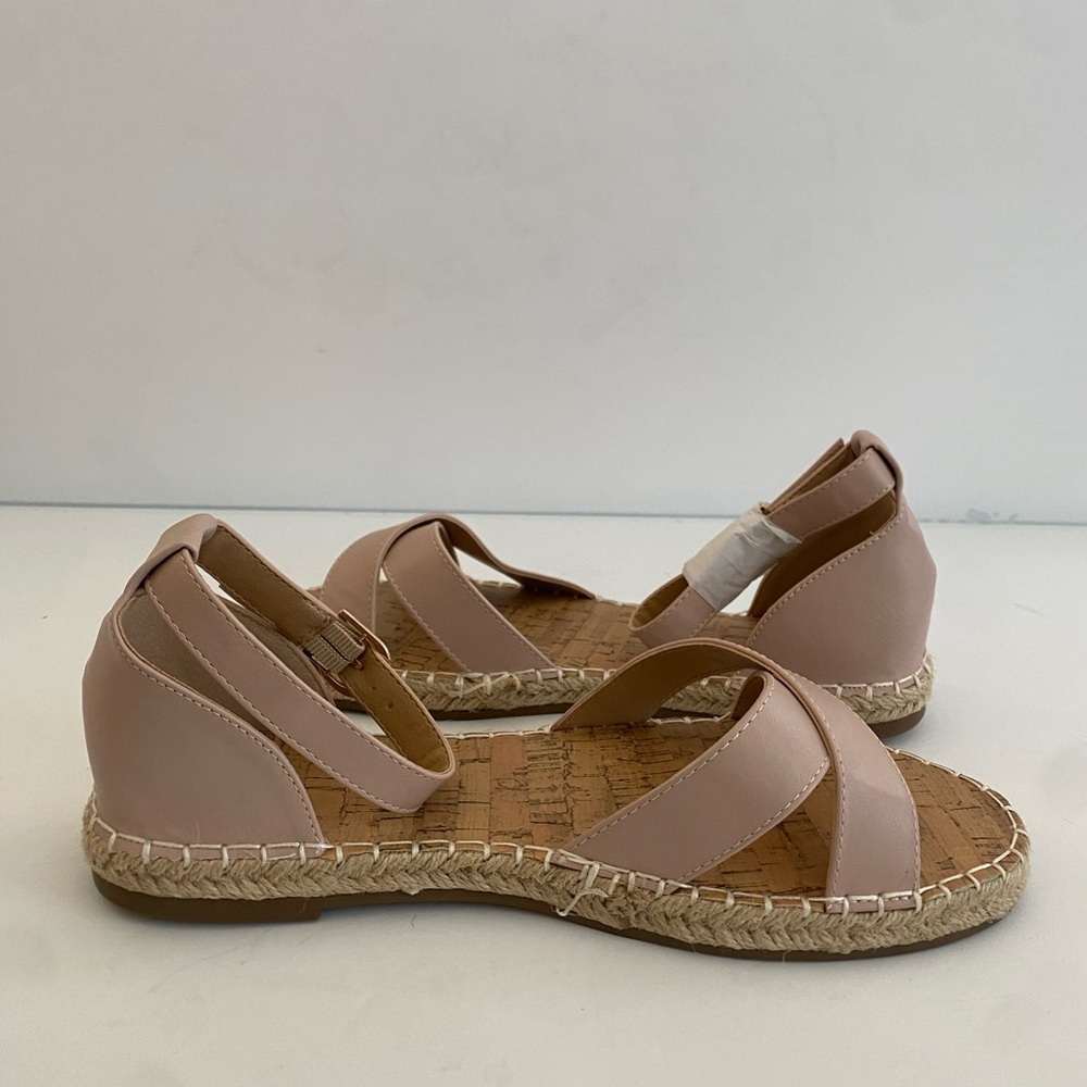 Journee Collection Womens Blush Pink Espadrille Sandals Size 9M Summer Beach - Picture 10 of 12